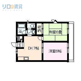ハイツS&KパートI(2DK/1階)の間取り写真