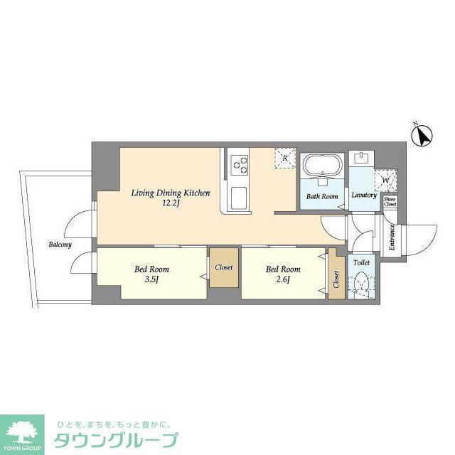 グランカーサ曳舟II(2LDK/7階)の間取り写真