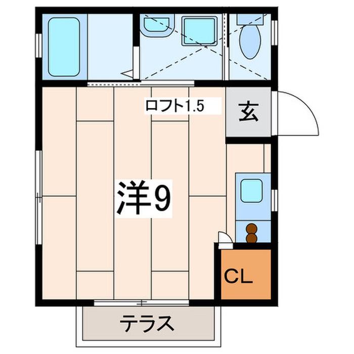 リヴィエール(ワンルーム/1階)の間取り写真