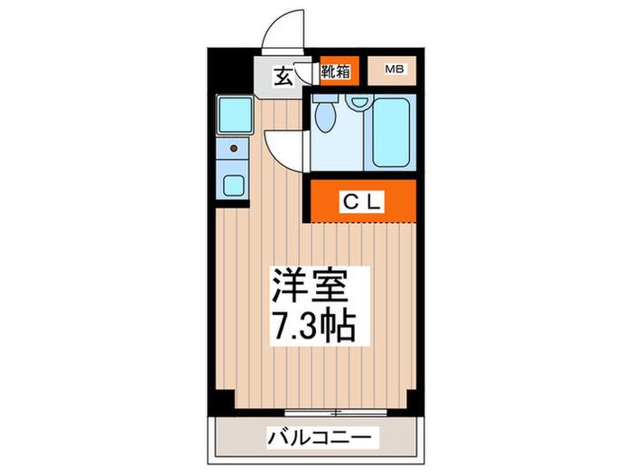 ハイツフジ(ワンルーム/3階)の間取り写真