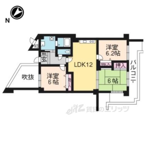 MNS天ヶ池(3LDK/6階)の間取り写真