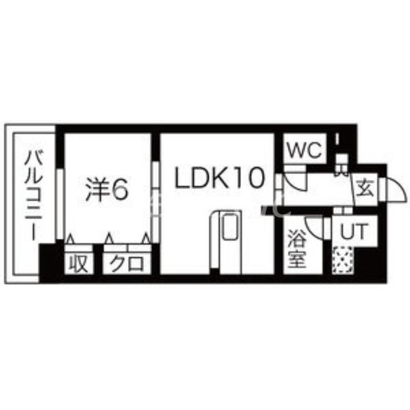 IB弐番館(1LDK/7階)の間取り写真