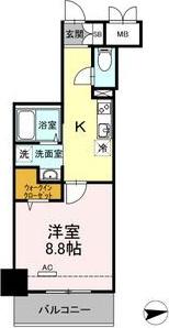 レガーロ仙台駅東(1K/8階)の間取り写真