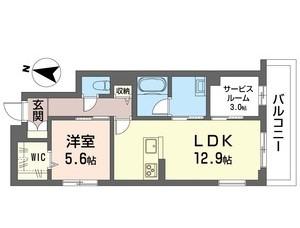エスフォート(1SLDK/1階)の間取り写真