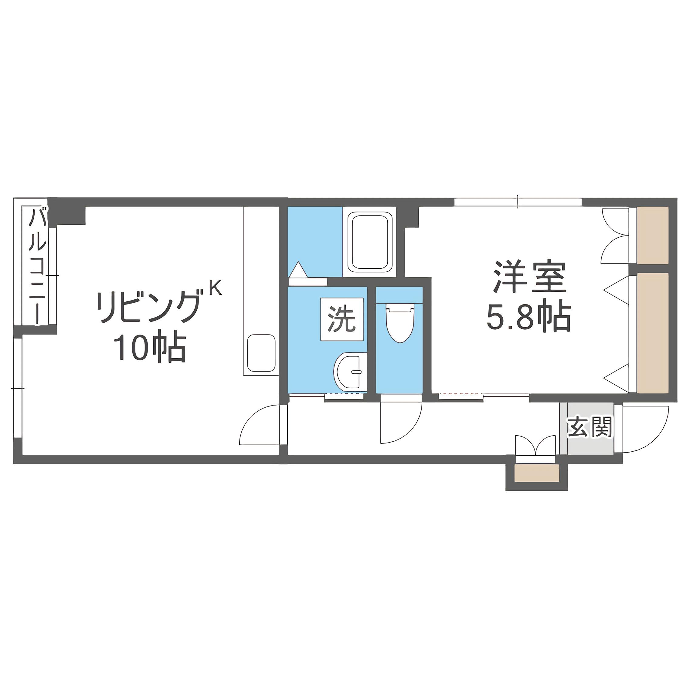 グリーンパークMS(1LDK/3階)の間取り写真
