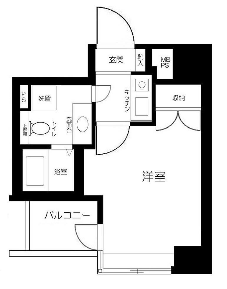 サンテミリオン茅場町リバーサイド(1K/11階)の間取り写真