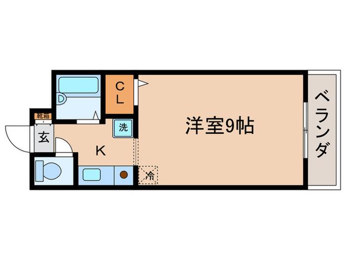 メゾン山口(1K/2階)の間取り写真