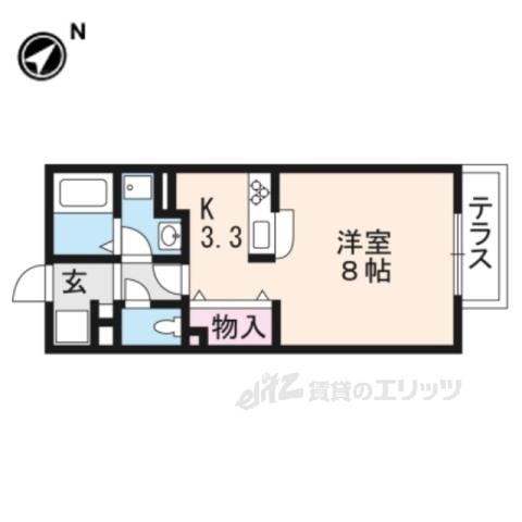 ハイツエイト3(ワンルーム/2階)の間取り写真