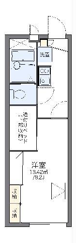 レオパレス雁が音(1K/1階)の間取り写真