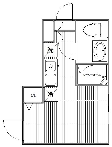 CAT TAIL 蒲田(ワンルーム/1階)の間取り写真