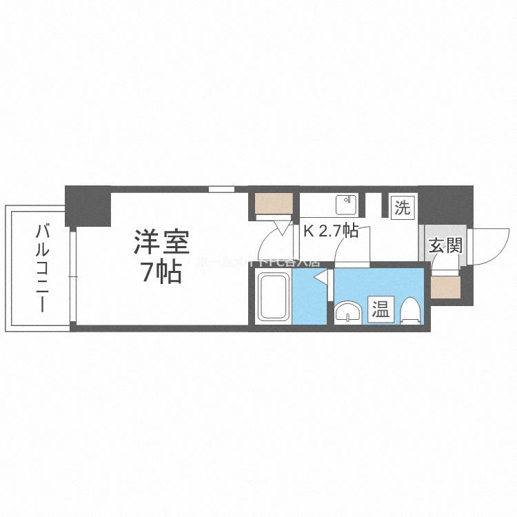 パウゼ東天満(1K/4階)の間取り写真