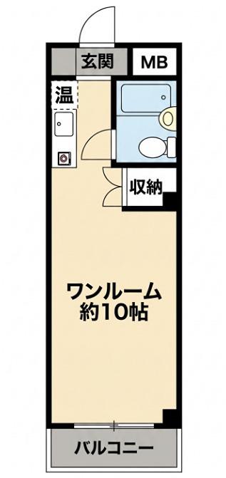 ベルビュ日吉(ワンルーム/1階)の間取り写真