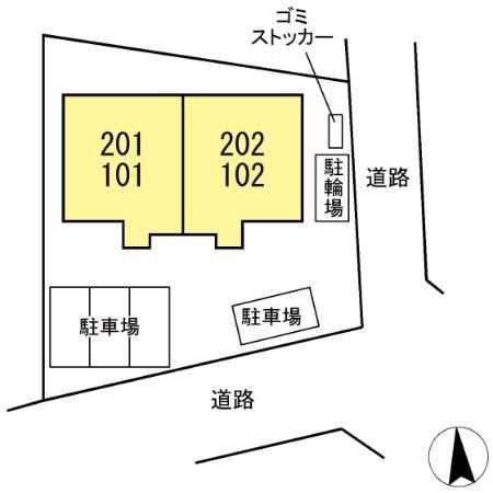リビエラ 湘南(2LDK/1階)の間取り写真