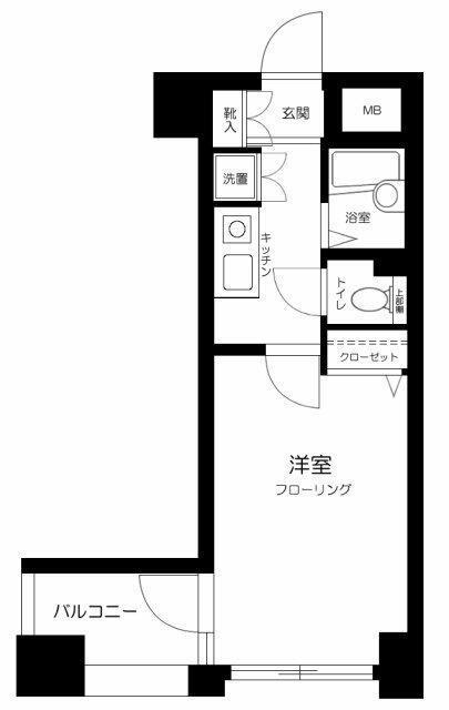 プレール文京ウエスト(1K/3階)の間取り写真