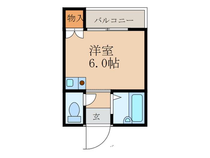 淡路ロイヤルマンション(ワンルーム/3階)の間取り写真