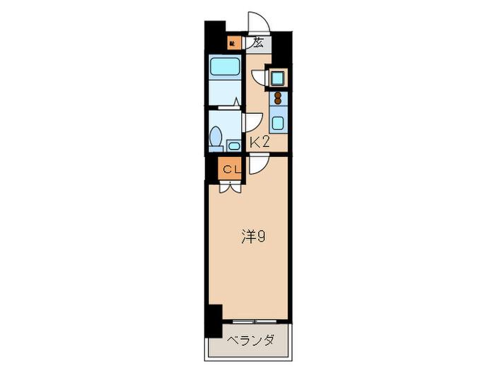 NO.63キャピタルタワー(ワンルーム/9階)の間取り写真