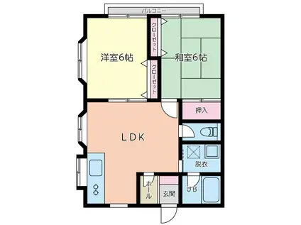 スエヒロハウスI(2LDK/2階)の間取り写真