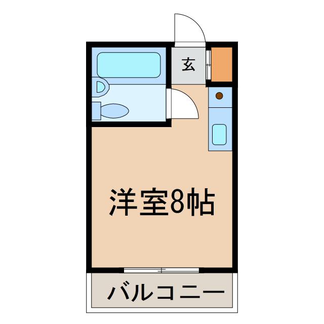 Mハイツ PARTI(ワンルーム/1階)の間取り写真