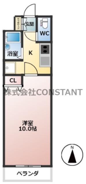 メゾン南昭和(1K/3階)の間取り写真