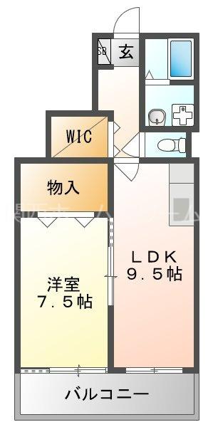 三福ビル(1LDK/4階)の間取り写真