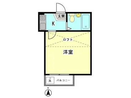 第1ハイツナカジマ(1K/2階)の間取り写真