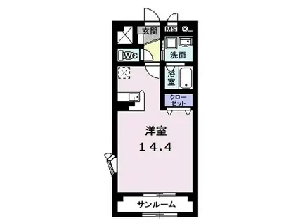 MARUYAMAIII(ワンルーム/3階)の間取り写真