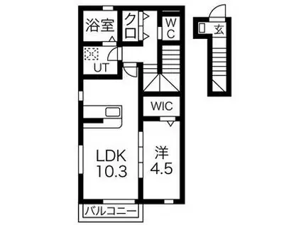 FIORETTO(1LDK/2階)の間取り写真