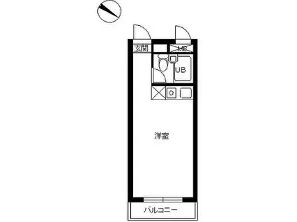 スカイコート新川崎(ワンルーム/1階)の間取り写真