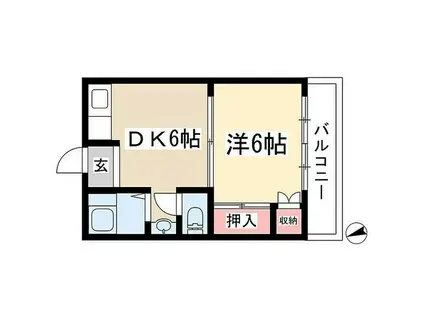 吉田マンション(1DK/4階)の間取り写真