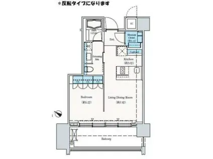 THE ROPPONGI TOKYO SUPERIOR RESIDEN(1LDK/10階)の間取り写真