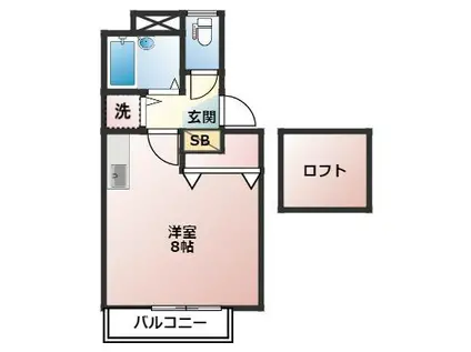 ポラリス松戸壱番館(ワンルーム/2階)の間取り写真