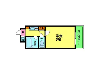 パラシオ塚本II(1K/3階)の間取り写真