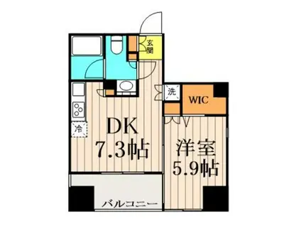 BPRレジデンス神田富山町(1DK/8階)の間取り写真