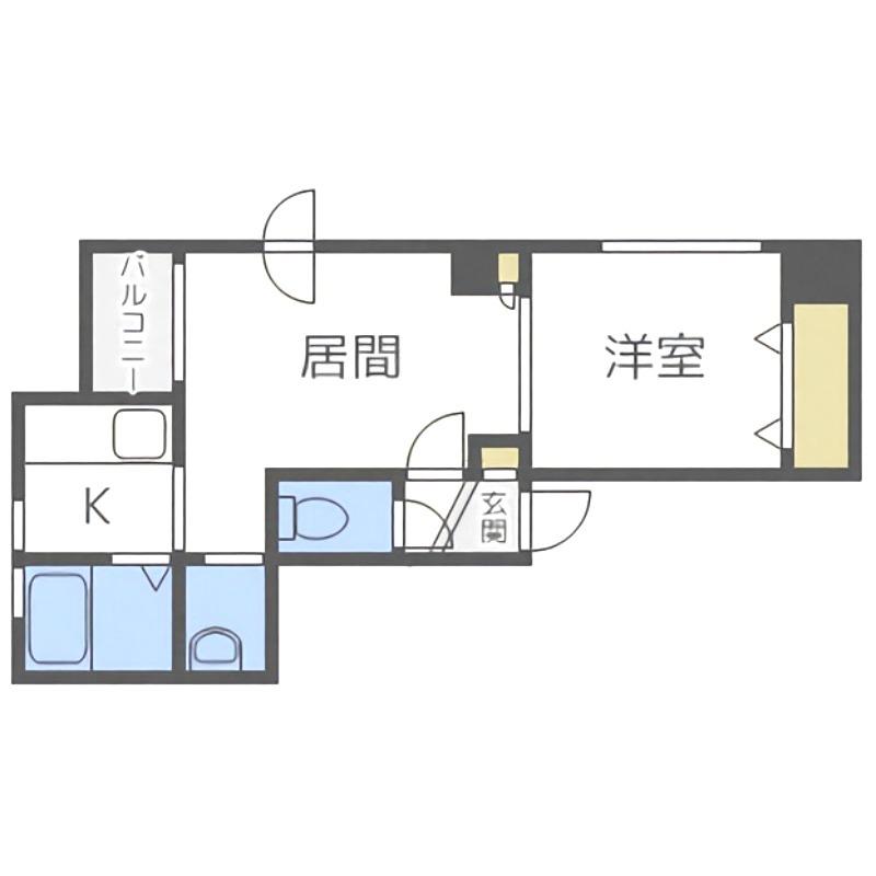 フェニックス円山(1LDK/2階)の間取り写真