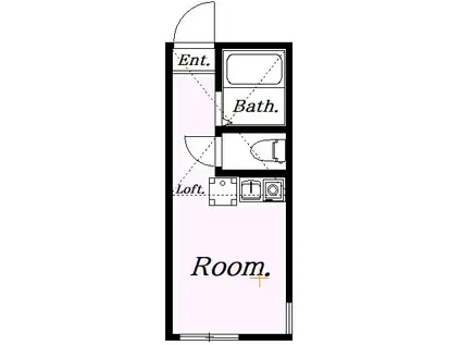 ユナイト追浜オルレアン(ワンルーム/2階)の間取り写真