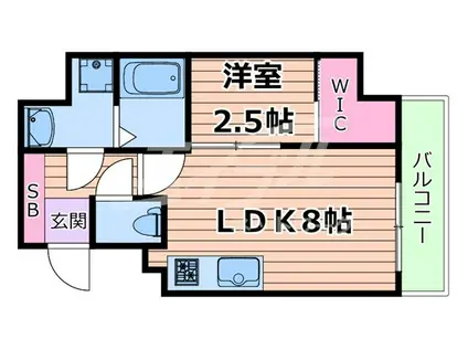 KRYSTAL FIMETHII番館(1LDK/2階)の間取り写真