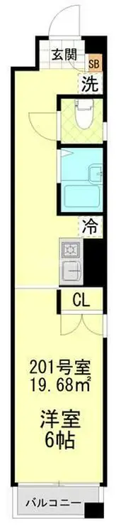 インベスト川崎 2階階 間取り