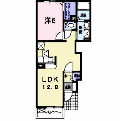 ピースフルハウスYM(1LDK/1階)の間取り写真