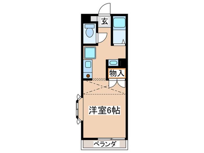 プチメゾン蛍(ワンルーム/2階)の間取り写真