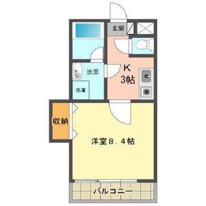 第2中央ビルディング(1K/4階)の間取り写真