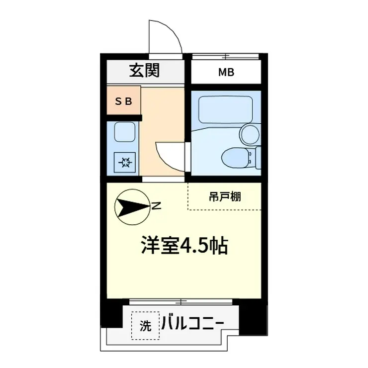 スカイコート池尻 4階階 間取り
