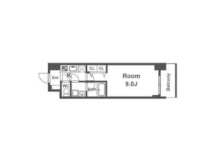 スプランディッド淀屋橋DUE(1K/5階)の間取り写真