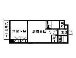 アルカディア33(1DK/4階)の間取り写真