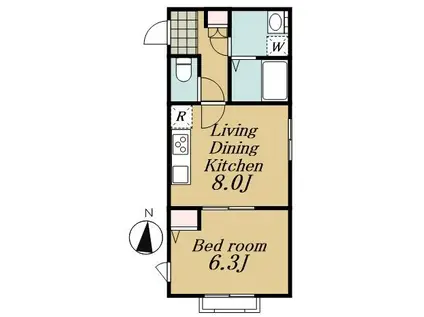 ザパークメゾン千川(1LDK/1階)の間取り写真