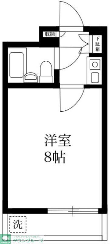 ワコーレ川口5(1K/2階)の間取り写真
