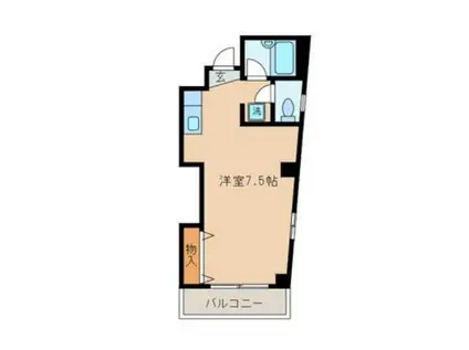 ベルメゾン南千住(ワンルーム/3階)の間取り写真