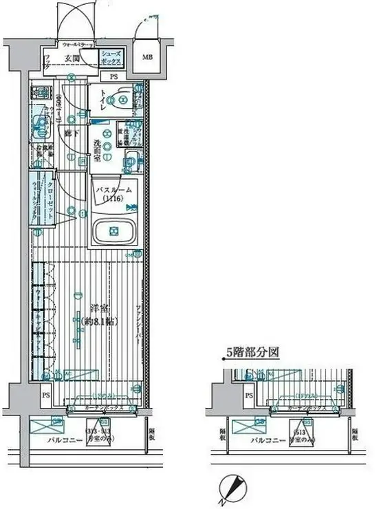ブライズ中野南台 3階階 間取り