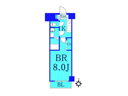 モアイ川崎西口(1K/10階)の間取り写真