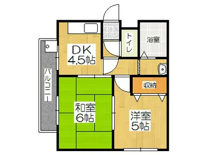 エルカンセイ(2DK/3階)の間取り写真