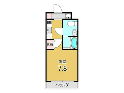 コートハウス大西II(1K/3階)の間取り写真